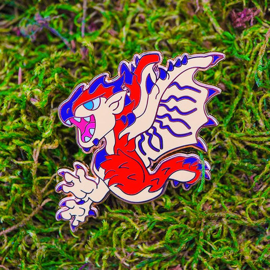 Rathalos Monster Hunter Gold Enamel Pin