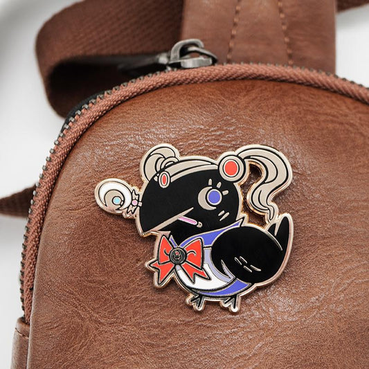 Sailor Moon Crow Gold Enamel Pin