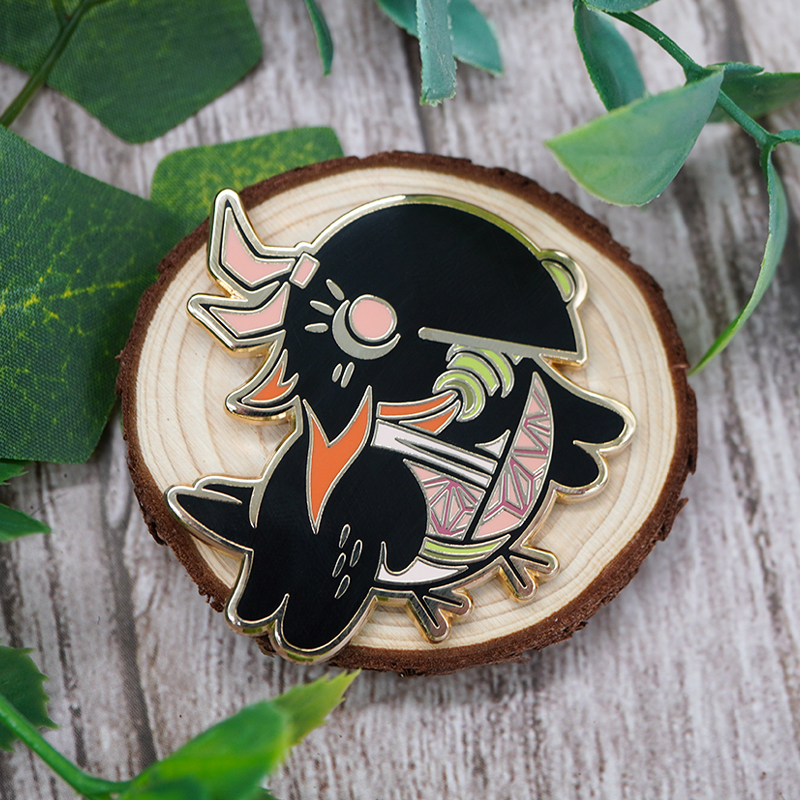 Nezuko Demon Slayer Gold Enamel Pin