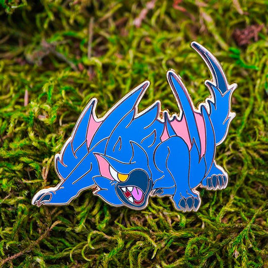 Silverwing Nargacuga Monster Hunter Gold Enamel Pin