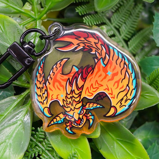 Rey Dau Monster Hunter Wilds Epoxy Keychain