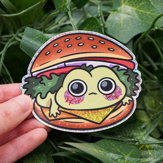 Frog Burger Vinyl Sticker