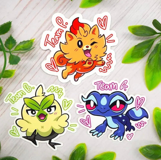 Gen 10 Pokemon Starter Stickers