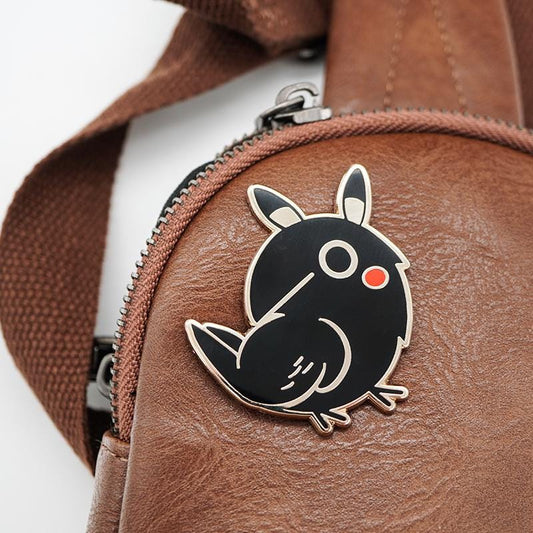 Pikachu Crow Gold Enamel Pin