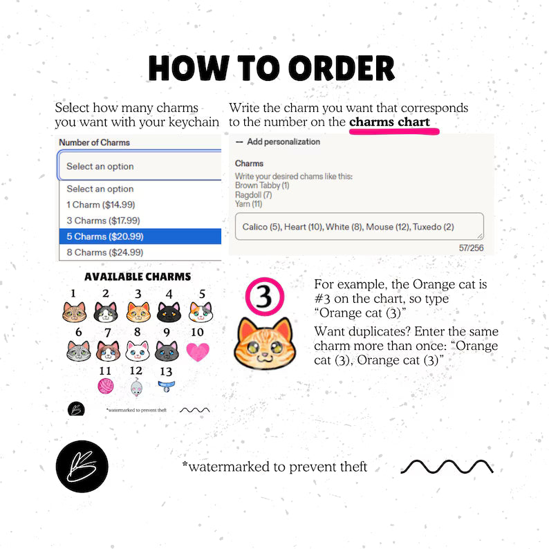 Custom Cat Shaker Keychain